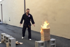 Master Teacher Brian O'Connor fire breaking.