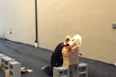 Master Teacher Brian O'Connor fire breaking.