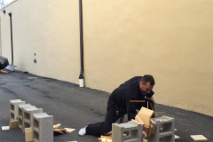 Master Teacher Brian O'Connor fire breaking.